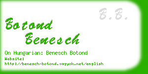 botond benesch business card